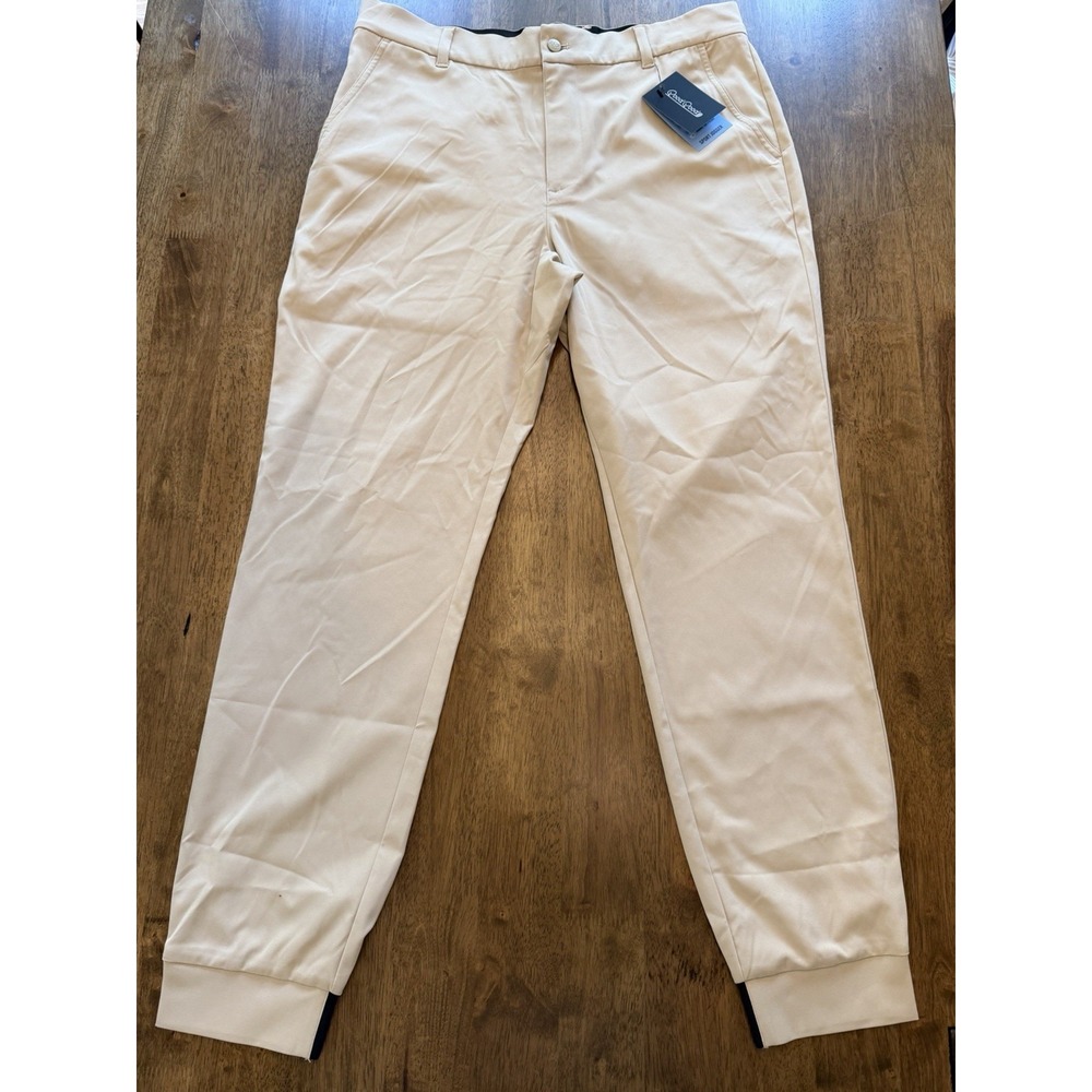 Good Good Swing Sport Jogger Golf Pants Beige Polyester 34x30 Pockets